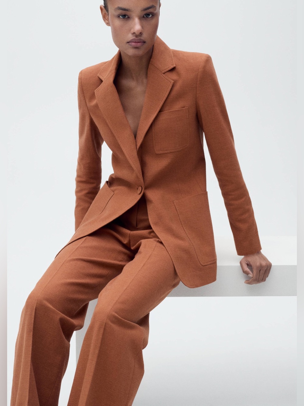 Mango Cotten and Linen Blend Suit - Picture 2 of 14
